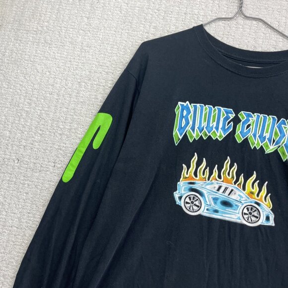 Billie Eilish 2019 World Tour Car Flames Graffiti Shirt Black Long Sleeve Size L - Picture 3 of 14